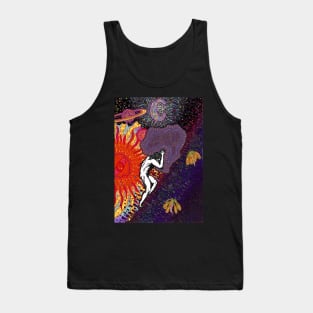 PSYCHEDELIC TRIPPY HORROR VACUI MYTH OF SISYPHUS - full colour Tank Top